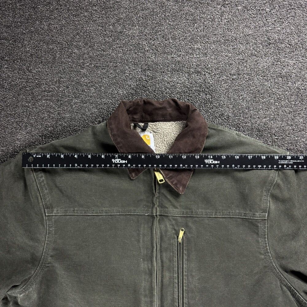 Carhartt Sandstone Ridge Coat Sherpa Lined Jacket Moss Green C61 MOS Mens Medium - Picture 13 of 16